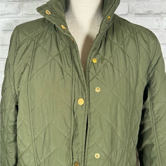 Troy Burch English Green Quilted Puffer Jacket - Picture 2 of 12